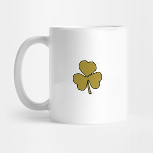 Small Gold Shamrock for St Patricks Day Mug